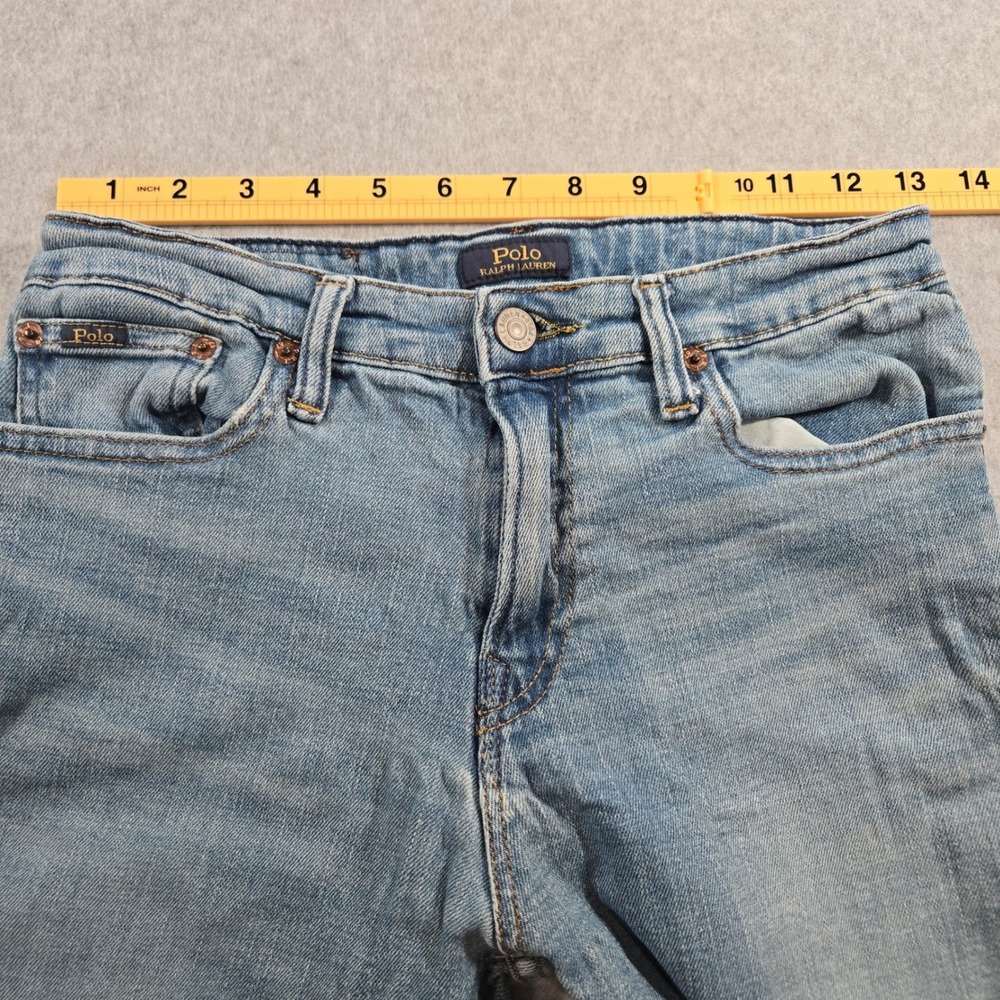 Polo Ralph Lauren Hampton Straight Jeans Light Wash Blue Denim Boys Size 14 - Picture 6 of 10